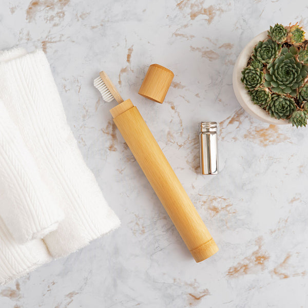 Bamboo Toothbrush Travel Case