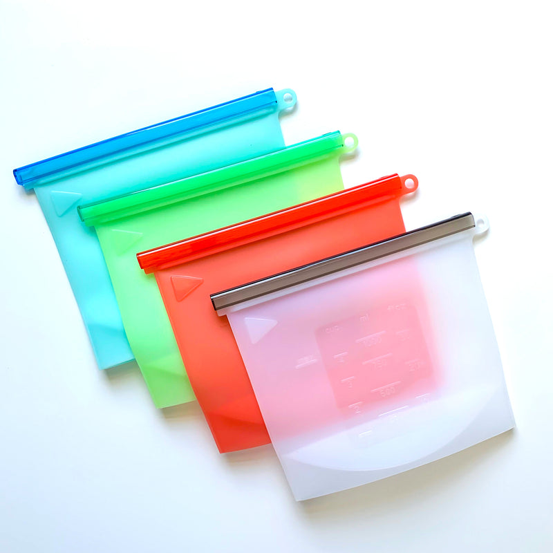 Silicone Storage Bags - Set of 4 – Coco Stripes