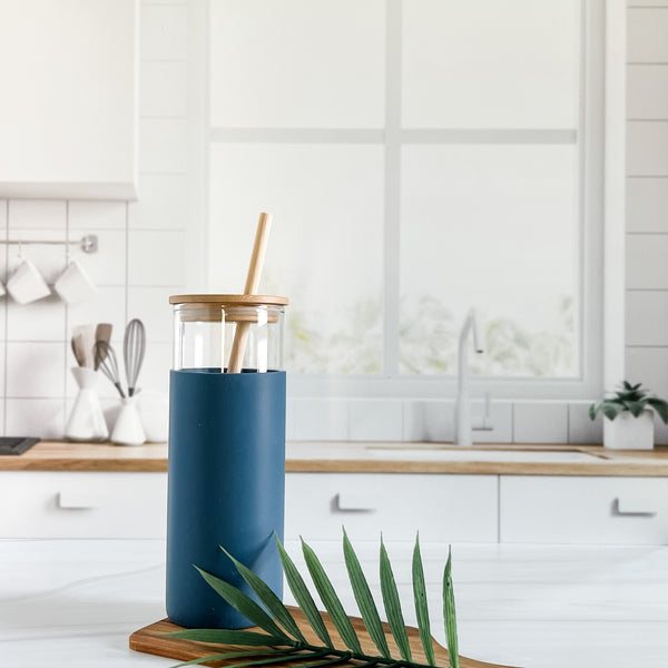 Glass Tumbler with Bamboo Lid