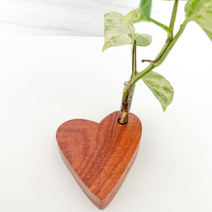 Handmade Wooden Heart Plant Holder