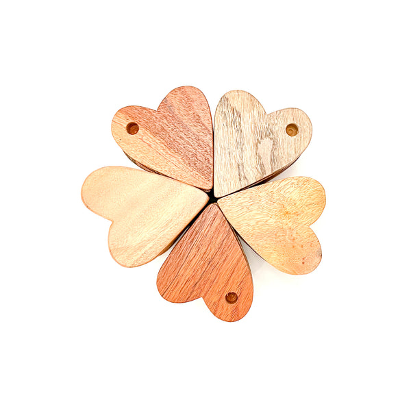 Handmade Wooden Heart Plant Holder