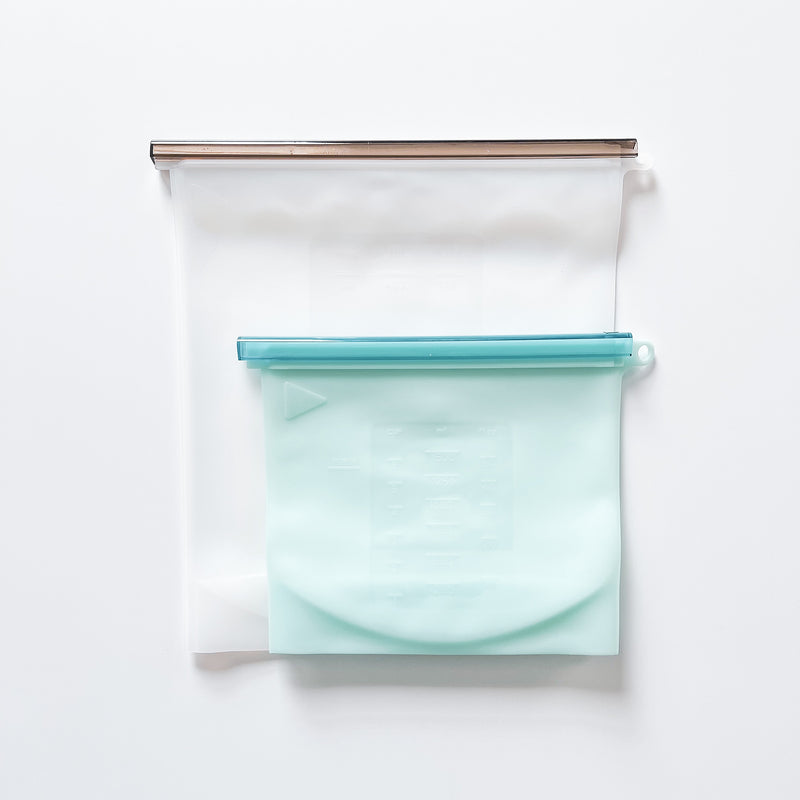 Gallon-size Silicone Bags - Set of 2 – Coco Stripes