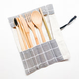 Reusable bamboo utensils for camping, hiking or eating out.